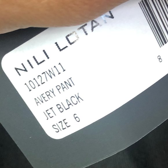 NWT Nili Lotan Lace Up Avery Black Pants Size 6 - Picture 6 of 7